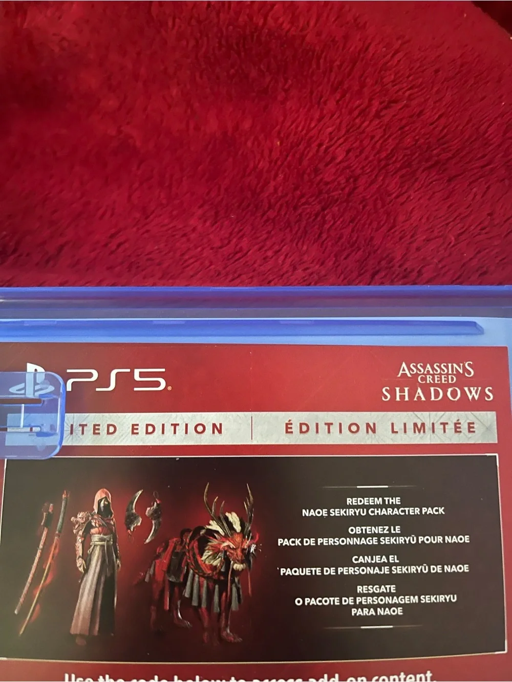 Sony PS5 Assassin's Creed Shadows - Red Cover Art
